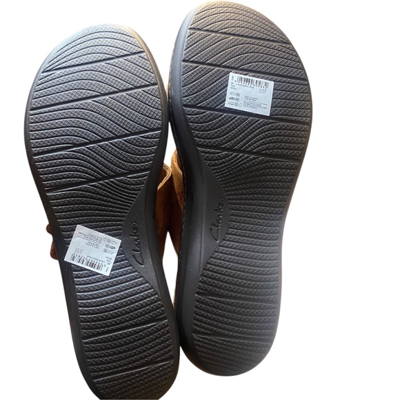 Clarks Laurieann Rae Women's Sandal Size 12W WIDE Tan Brown Comfy Causal Thong - Picture 10 of 11